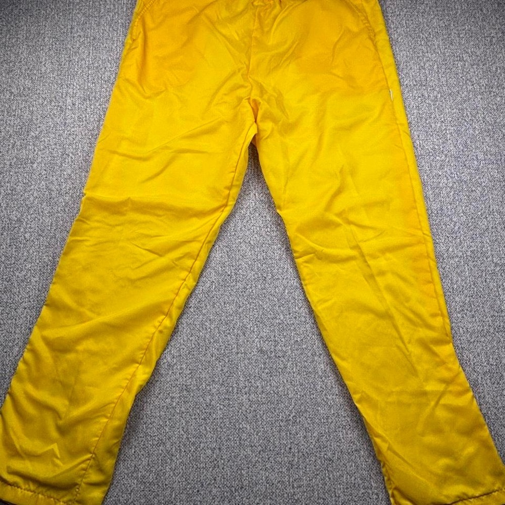 BIKE Yellow Warm Up Pants XXL USA Made Fleece Lined Ankle Zip 90s